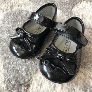Infant baby girl dress shoes black